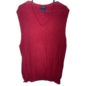Daniel Cremieux Classics Mens Sleeveless V-Neck Sweater Vest Size XL Red